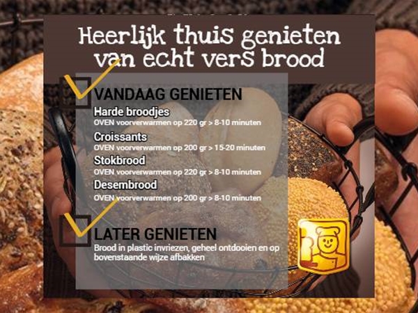 Voorgebakken diepvries brood(jes)