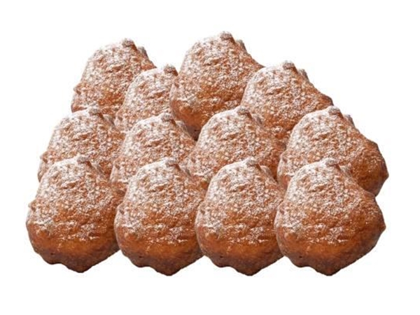 Oliebollen zonder rozijnen&nbsp;oliebollen verpakt per 12